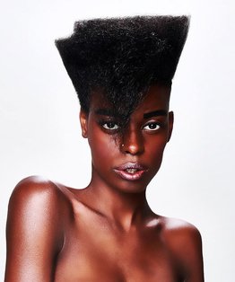 Round Layer With An Undercut On Afro Hair 